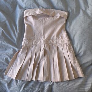 Zara Light Pink A-Line Pleated Skirt